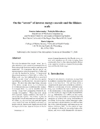 On the “Arrest” of Inverse Energy Cascade and the Rhines Scale