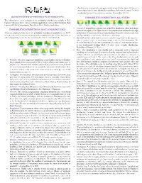 QUICK OVERVIEW of PROBABILITY DISTRIBUTIONS the Following Is A