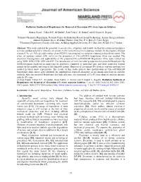 22 Radiation Synthesis of Biopolymers for Removal Of