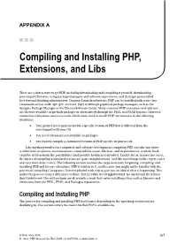 Compiling and Installing PHP, Extensions, and Libs
