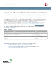Deploying F5 with Microsoft Remote Desktop Session Host Servers