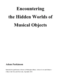 Encountering the Hidden Worlds of Musical Objects Adam Parkinson