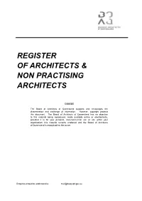 Register of Architects & Non Practising Architects