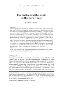 The Myth About the Origin of the Karo House