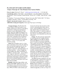 A Space Telescope for Time-Domain Solar System Studies