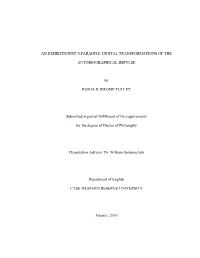 Digital Transformations of the Autobiographical Impulse