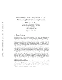 Learnability Can Be Independent of ZFC Axioms: Explanations and Implications