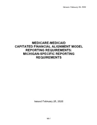 Michigan-Specific Reporting Requirements