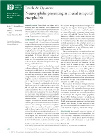 Neurosyphilis Presenting As Mesial Temporal Encephalitis Kader T