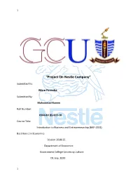 “Project on Nestle Company”