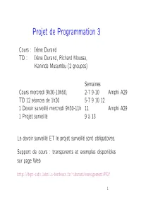 Projet De Programmation 3