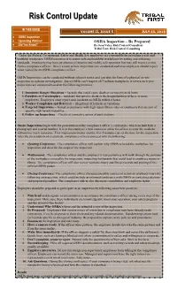 Risk Control Update