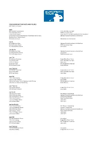 2018 EUROPEAN TOUR FACTS and FIGURES (After Made in Denmark)