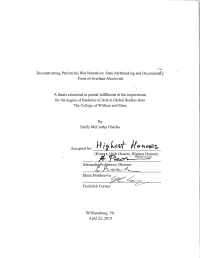 Deconstructing Patriarchal War Narratives: State Mythmaking And