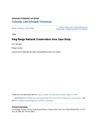 King Range National Conservation Area Case Study