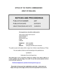 Notices and Proceedings for the West of England
