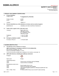 SAFETY DATA SHEET Version 6.1 Revision Date 05/28/2017 Print Date 08/08/2019