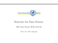 Statistics for Data Science