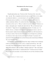 1 When Induction Was About Concepts John P. Mccaskey