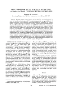 Effectiveness of Social Stimuli in Attracting Laysan Albatross to New Potential Nesting Sites