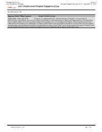 Line 3 Replacement Program Engagement Log