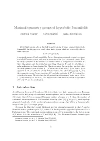 Maximal Symmetry Groups of Hyperbolic 3-Manifolds