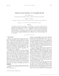 Tidally Generated Turbulence Over the Knight Inlet Sill