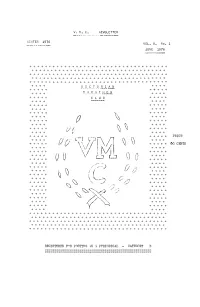 Victorian Marathon Club Newsletter Is Published for the Information of Members of the V.M.C