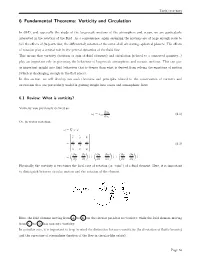 6 Fundamental Theorems: Vorticity and Circulation
