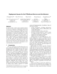Deployment Issues for the IP Multicast Service and Architecture