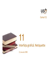 Interfaţa Grafică. Netiquette