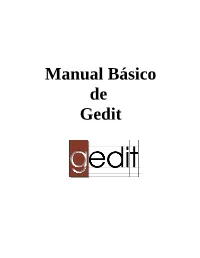 Manual Del Editor Gedit