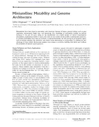 Minisatellites: Mutability and Genome Architecture