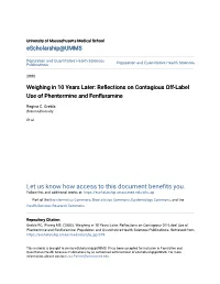 Reflections on Contagious Off-Label Use of Phentermine and Fenfluramine