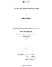 Taxonomy of Species Within the Gibberella Fujikuroi Complex by ADRIAANA JACOBS Submitted in Partial Fulfilment of the Requiremen
