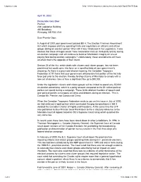 Taxpayer.Com 1 of 2 9/21/2004 3:51 PM April 10, 2003 Honourable Gary