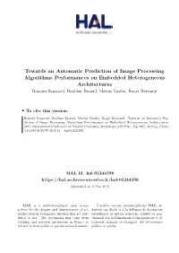 Towards an Automatic Prediction of Image Processing Algorithms