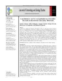 A Preliminary Survey on Lepidopteran Caterpillar Diversity in Karnatak