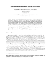 Algorithms for the Approximate Common Divisor Problem
