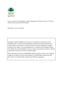 Angola's Management of Relations with China
