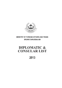 Diplomatic & Consular List