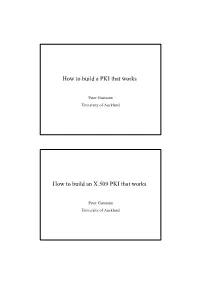 How to Build an X.509 PKI That Works