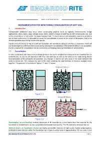 Instrumentation for Monitoring Consolidation of Soft Soil 1