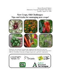 New Crops, Old Challenges: Tips and Tricks for Managing New Crops!