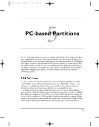 Pc-Based Partitions