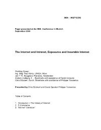 The Internet and Intranet, Exposures and Insurable Interest