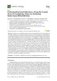 Understanding Land Subsidence Along the Coastal Areas of Guangdong, China, by Analyzing Multi-Track Mtinsar Data