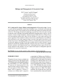 Biology and Management of Cuscuta in Crops W.T. Lanini1 and M. Kogan2