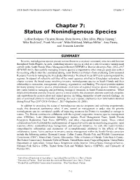 Chapter 7: Status of Nonindigenous Species