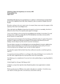 Malaysiakini.Com Aug 9, 2014 Abdul Khalid Ibrahim Has Lost His